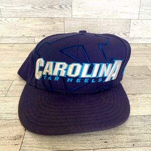North‎ Carolina Tar Heels Hat Cap Fitted 7 1/2 New Era 59FIFTY Wool Navy Blue